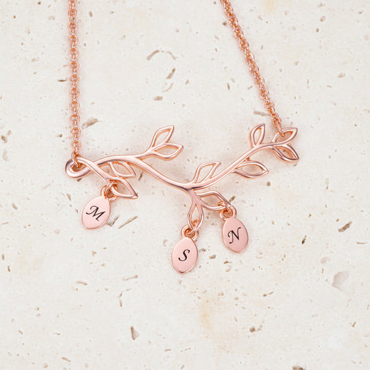 Combined Family Branch Birthstone Bracelet