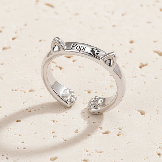 Custom Engraved Cat Ring
