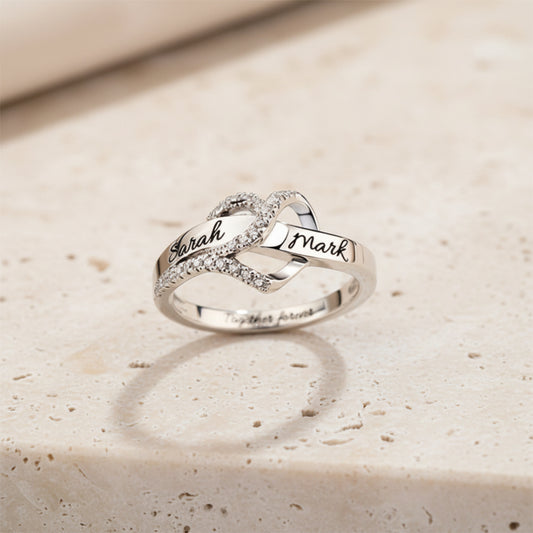 Personalized Heart Engraved Ring