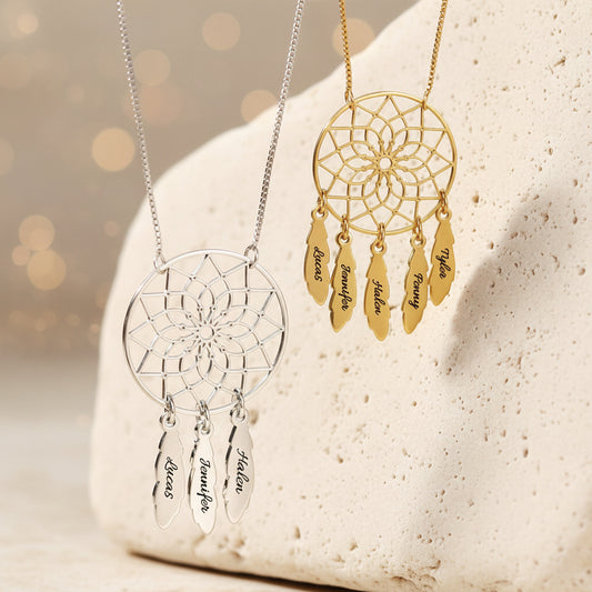 Personalized Names Dreamcatcher Necklace