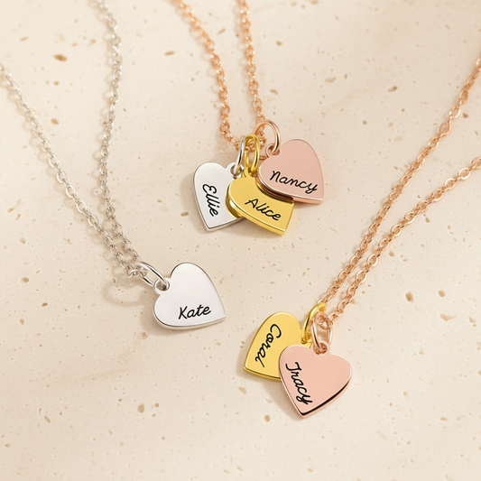 Custom Combined Names Charm Necklace