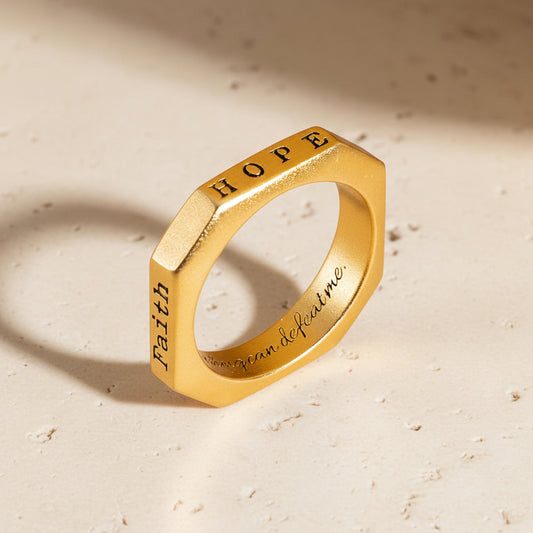 Custom Engraved Nut Stackable Rings