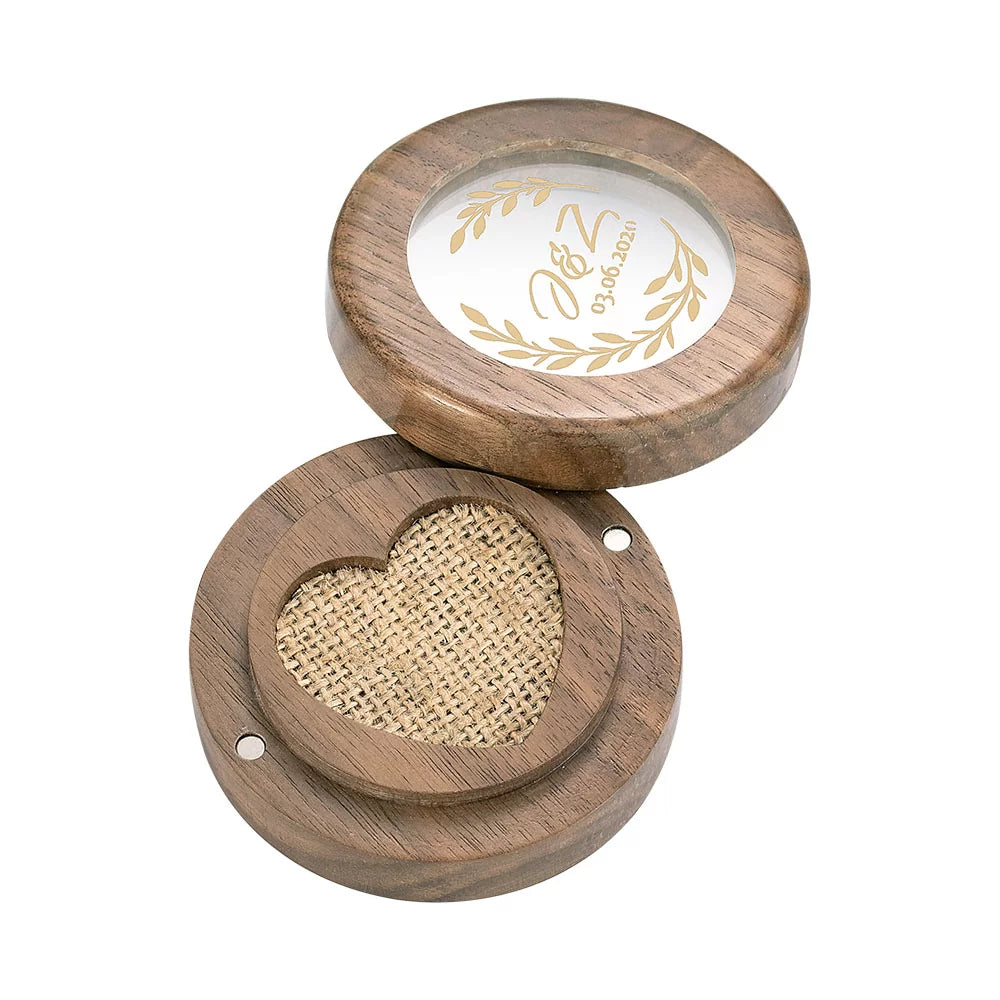 Custom Wooden Wedding Ring Box