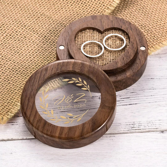 Custom Wooden Wedding Ring Box