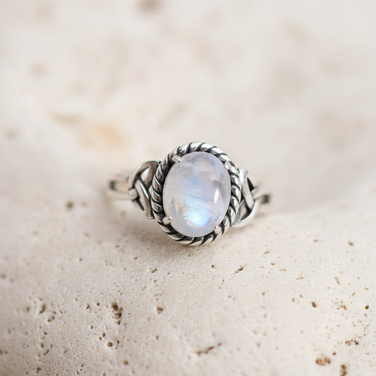 Personalized Moonstone Ring