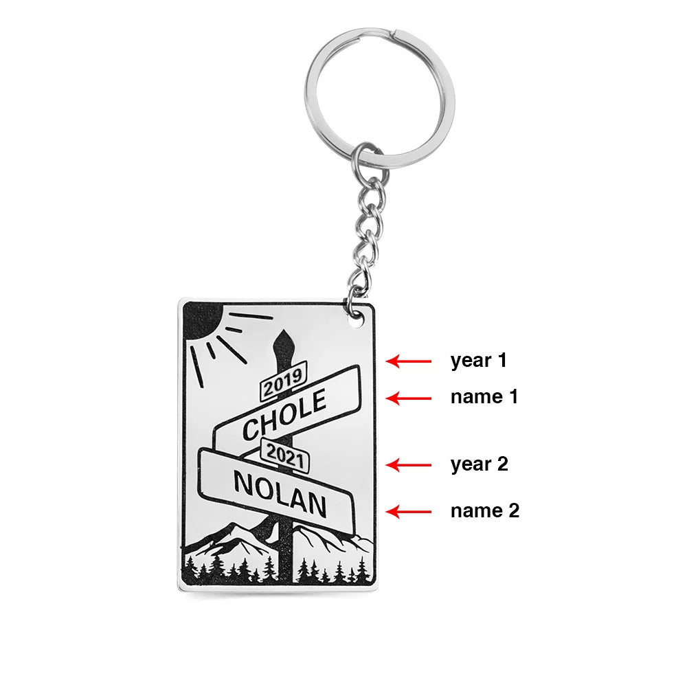 Personalized Street Sign Keychain