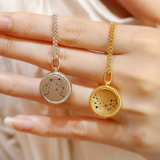 Personalized Constellation 4 Photos Locket Necklace