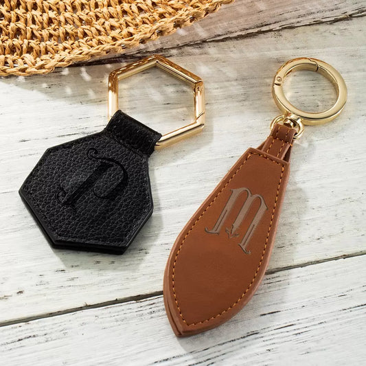 Custom Leather Magnetic Hat Clip with Initial