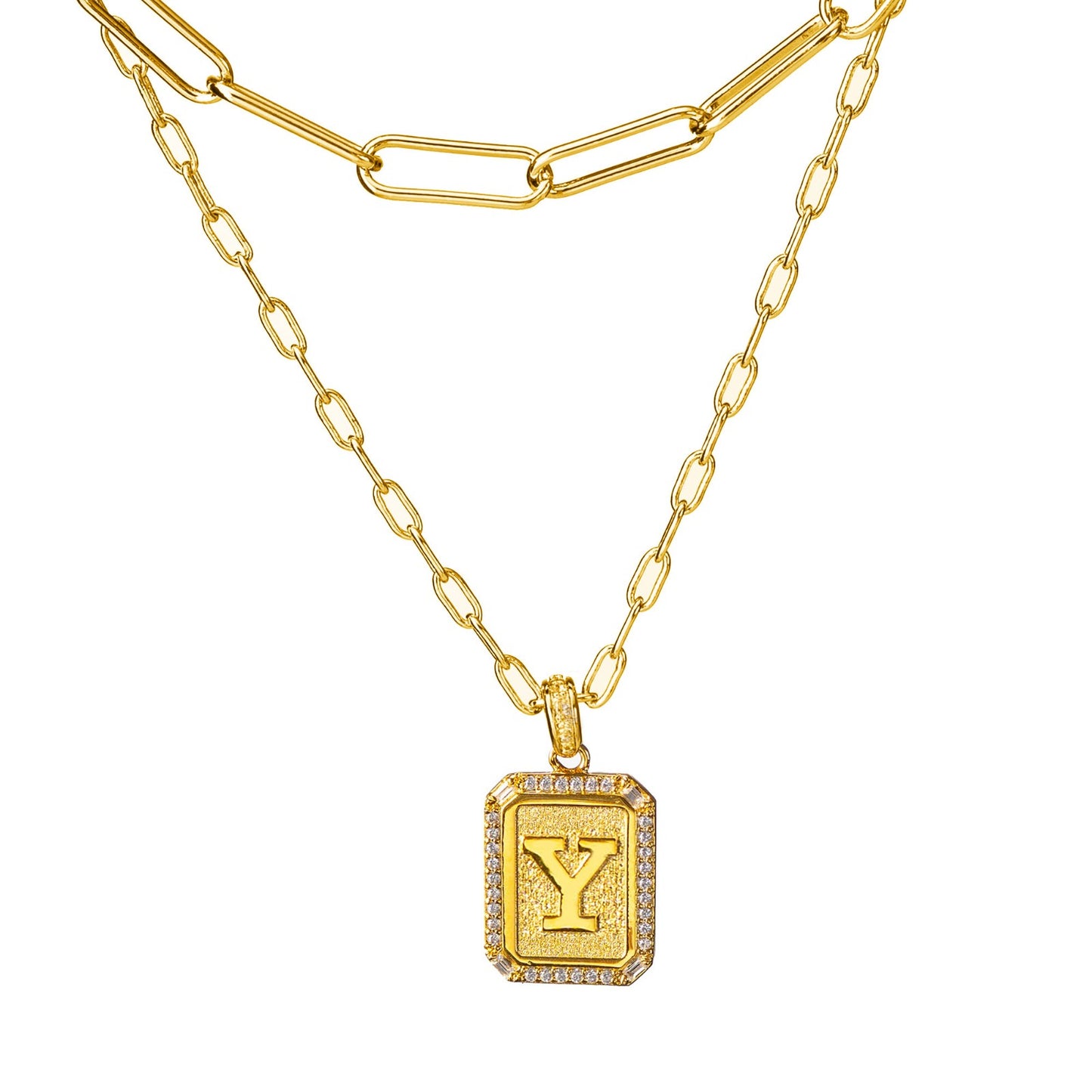 Custom Layered Necklace with Initial