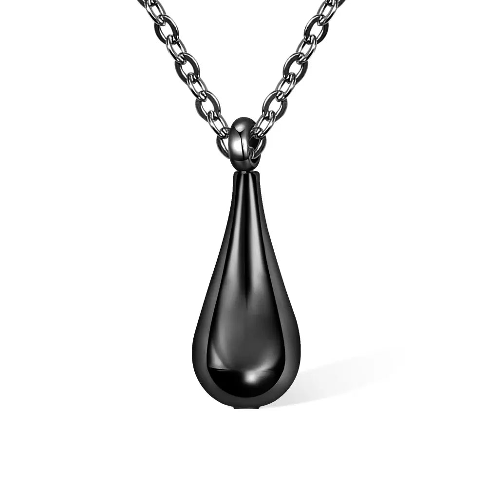 Teardrop Initial Letter Urn Necklace