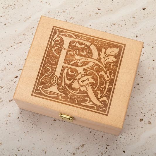 Personalized Beech Wood Jewelry Box