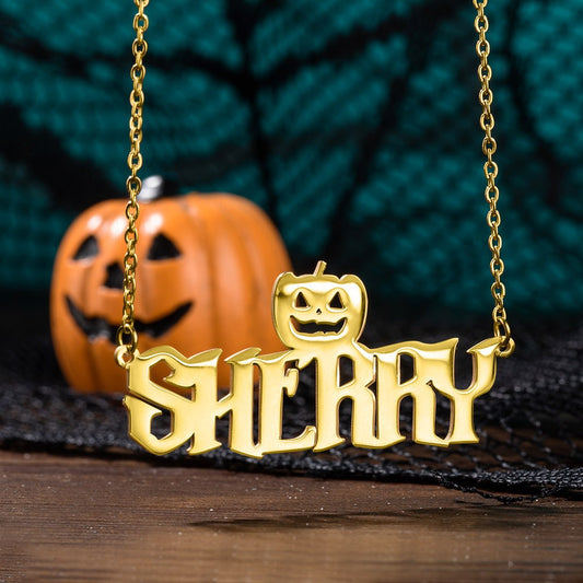 Custom Gothic Name Necklace