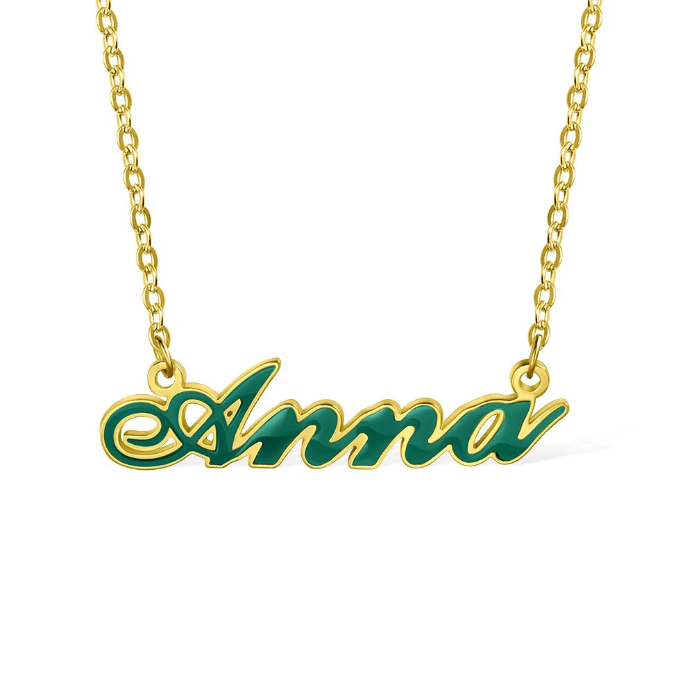 Custom Colored Name Necklace