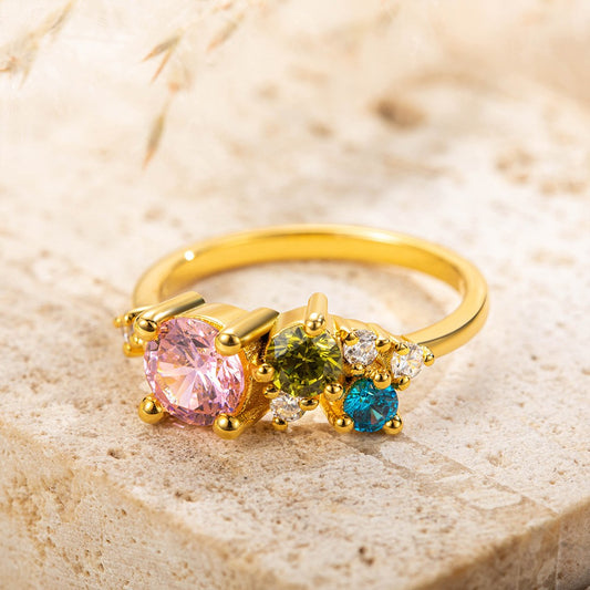 Dainty Multi-Birthstone Ring