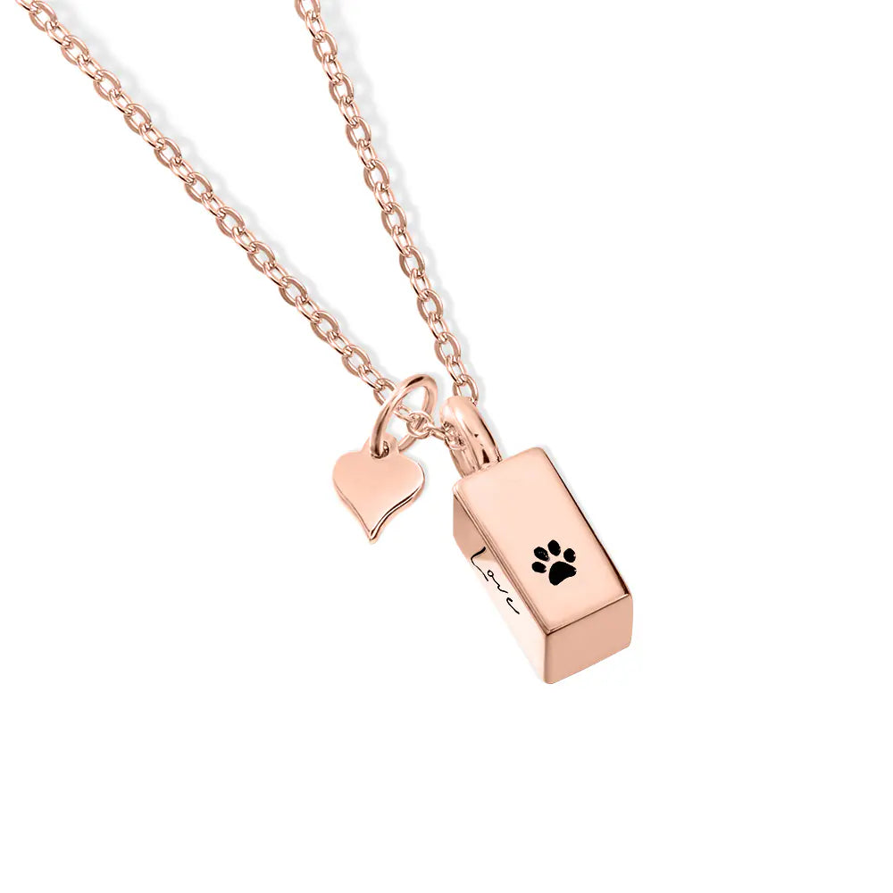 Engraved Mini Charm Urn Necklace