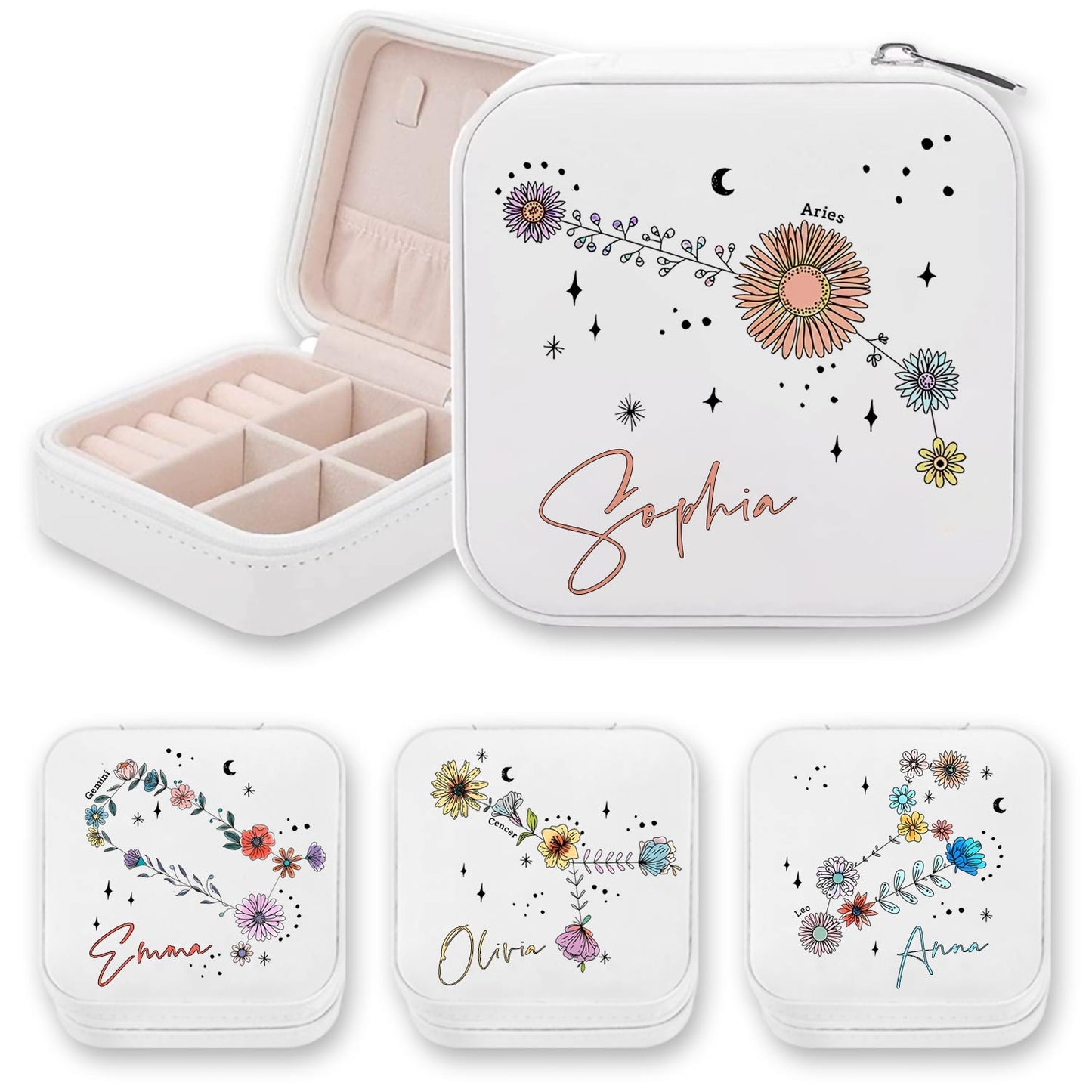 Custom Name Constellation Jewelry Box
