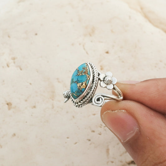 Nature Inspired Turquoise Ring
