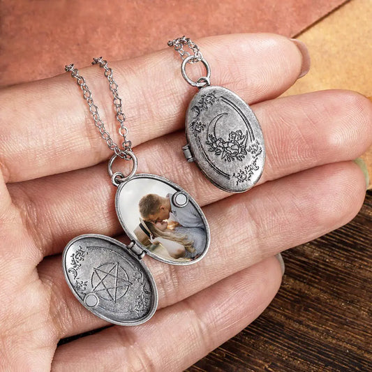 Custom Photo Witchy Locket Necklace