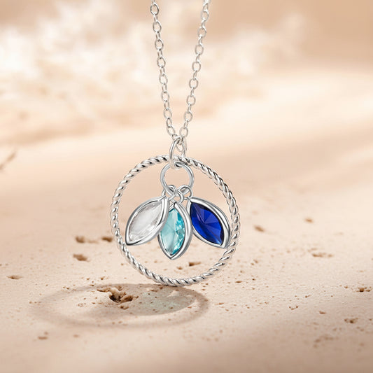 Custom Combined Birthstones Necklace