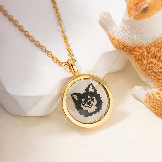 Custom Pet Portrait Necklace