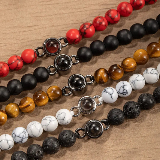 Custom Photo Projection Gemstone Bracelet