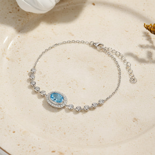 Personalized Dainty Bracelet with Birthstone