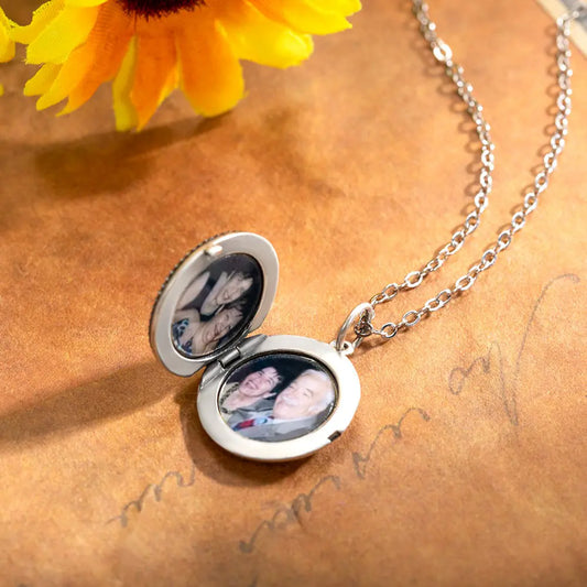 Custom Vintage Sunflower Locket Necklace