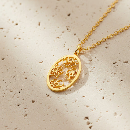 Custom Combined Birth Flower Necklace
