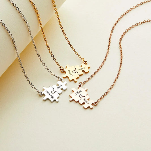 Custom Autism Awareness Puzzle Necklace