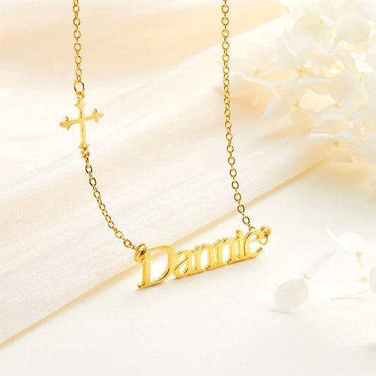 Personalized Name Crusaders Cross Necklace