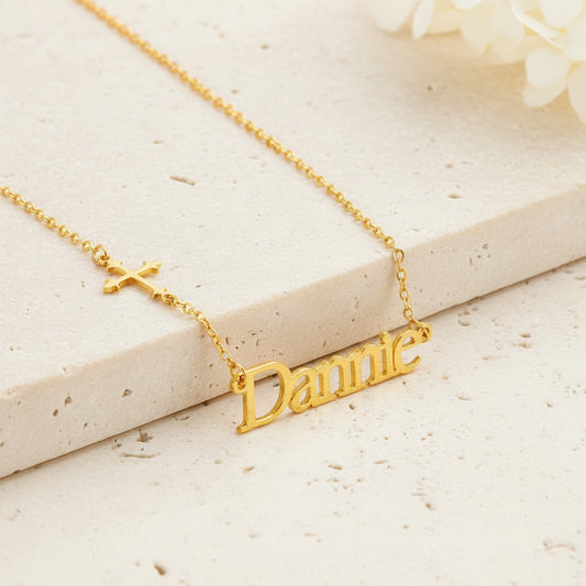Personalized Name Crusaders Cross Necklace