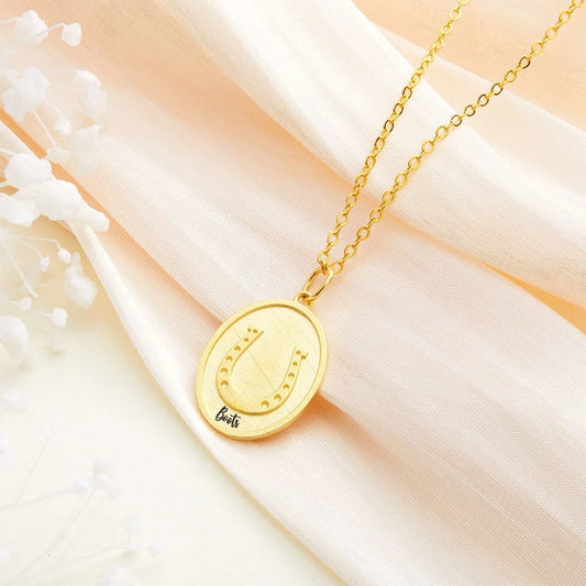 Personalized Lucky Horseshoe Name Necklace