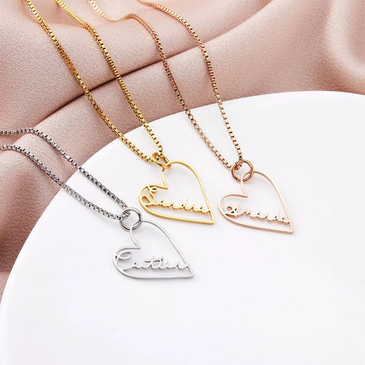 Personalized Heart Name Necklace