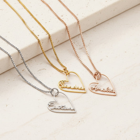 Personalized Heart Name Necklace