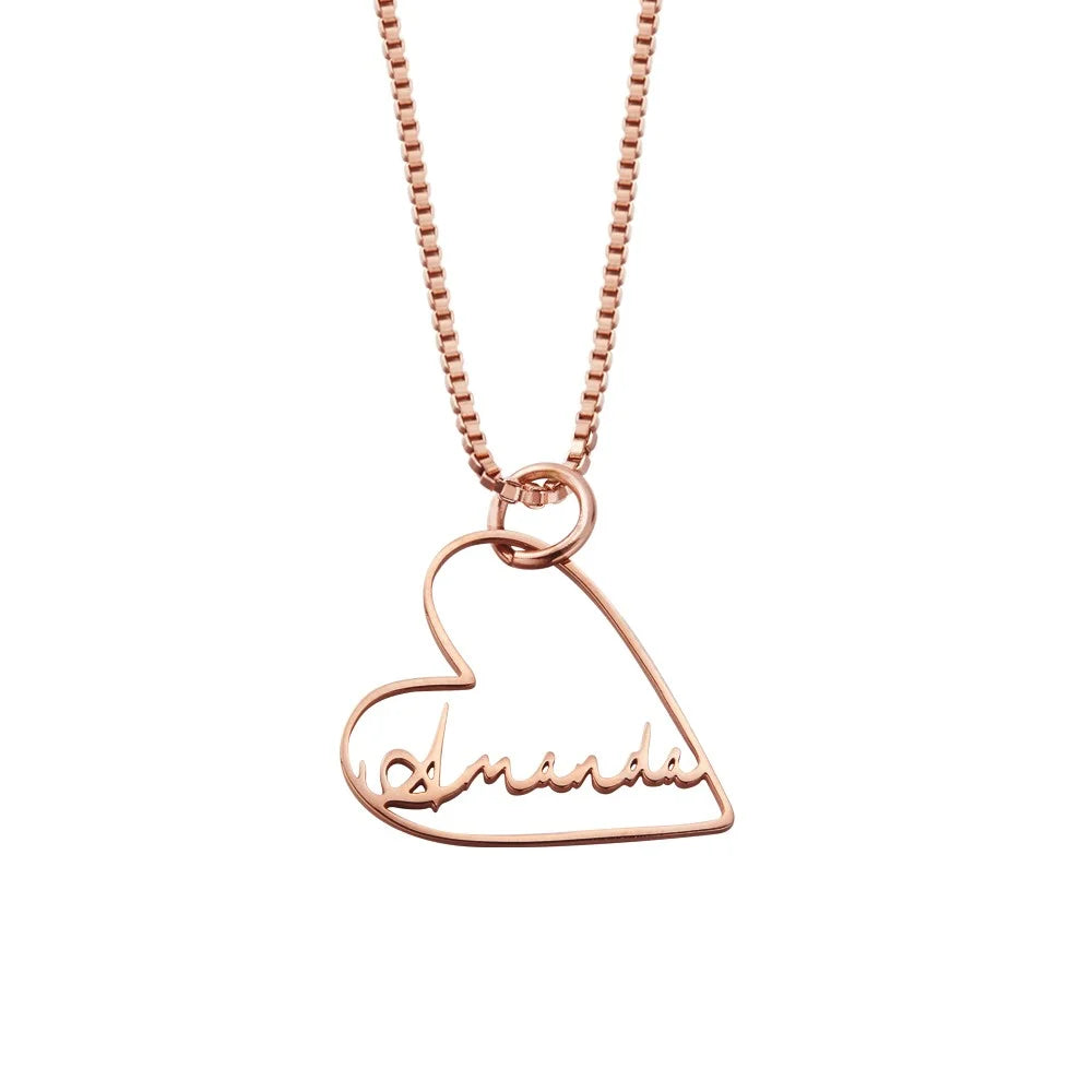 Personalized Heart Name Necklace