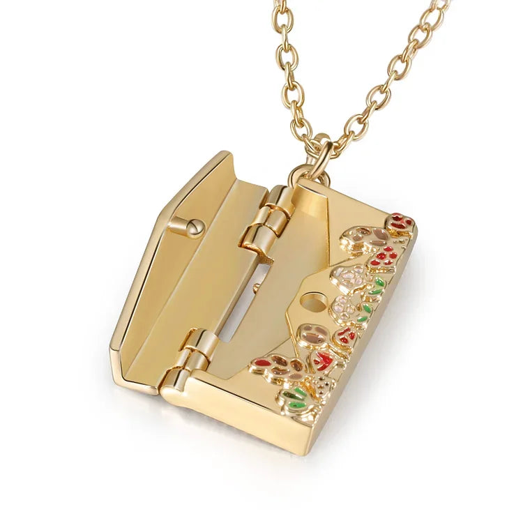 Custom Engraved Name Mail Locket Necklace