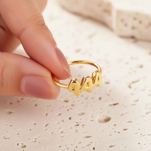 Custom Angel Numbers Bubble Ring