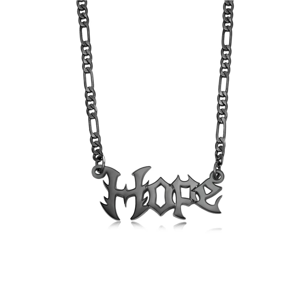 Custom Gothic Name Necklace