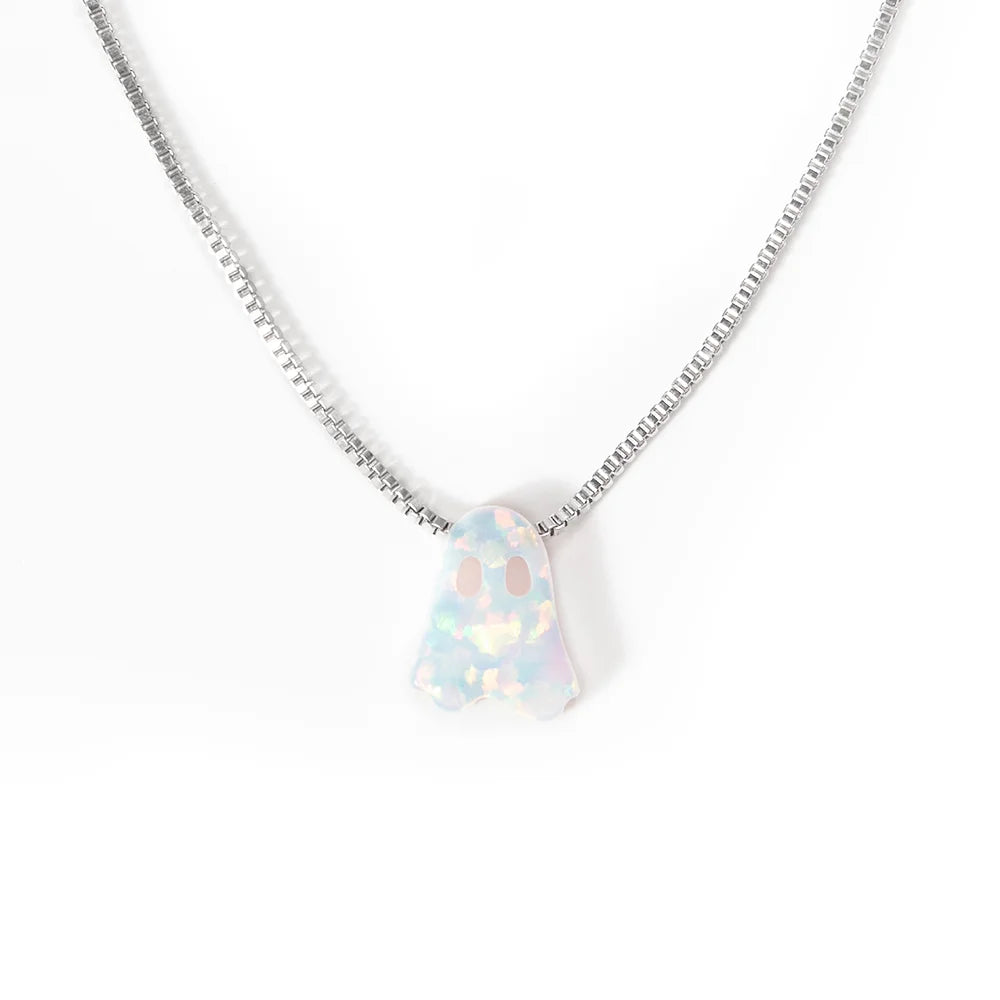 Dainty Halloween Opal Necklaces
