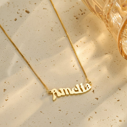 Personalized Wavy Name Necklace