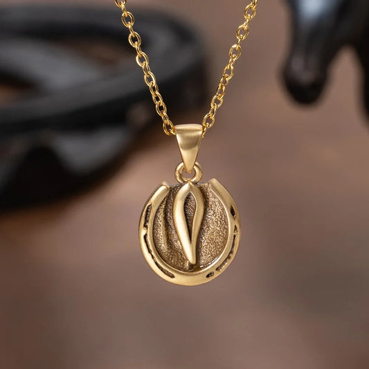 Custom Engraved Horse Hoof Necklace