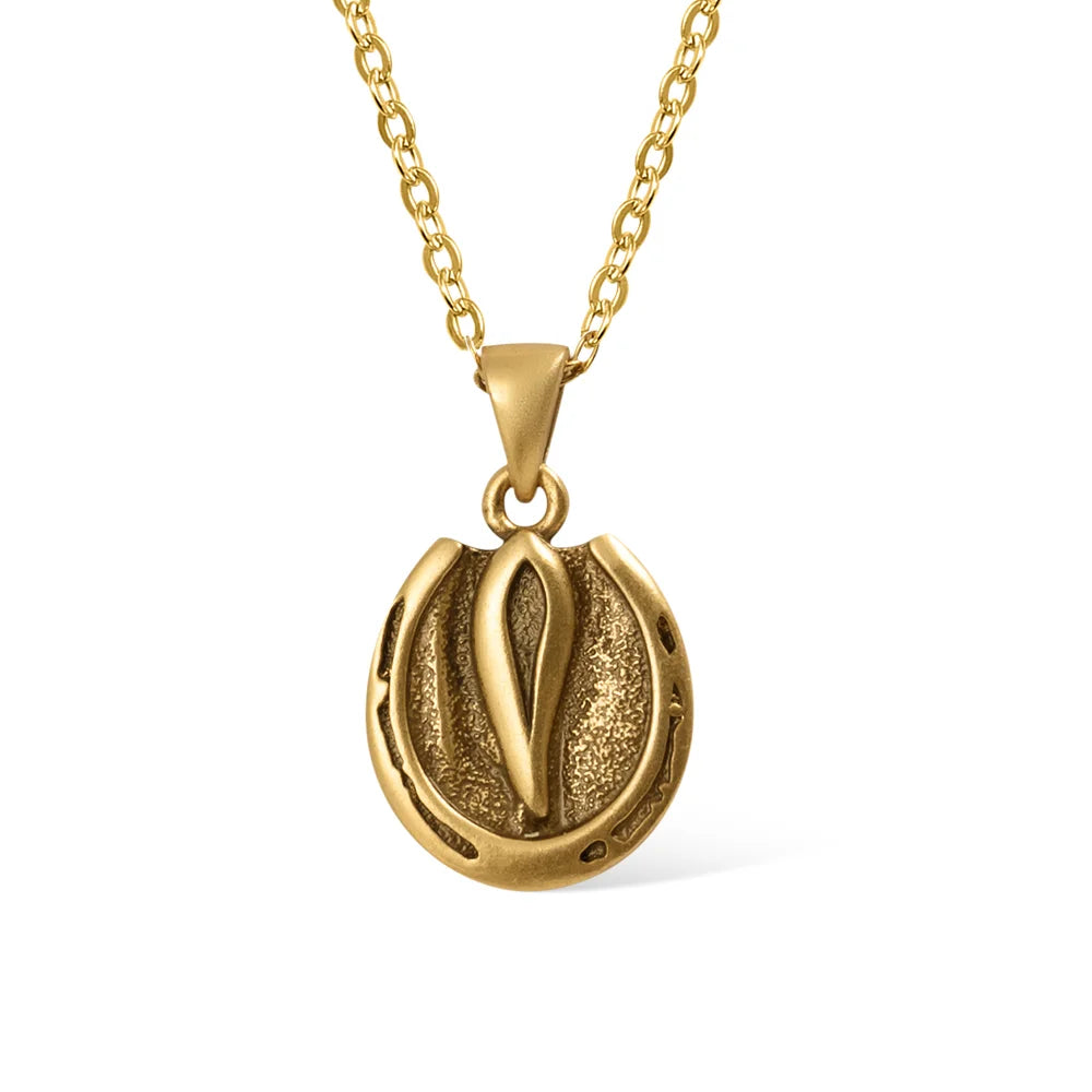 Custom Engraved Horse Hoof Necklace