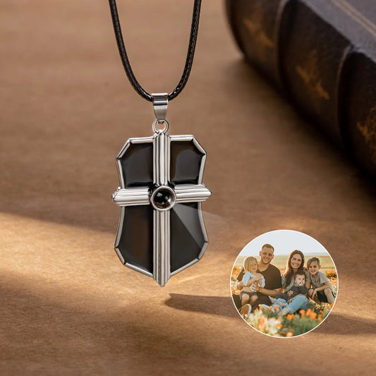 Custom Vintage Cross Projection Necklaces