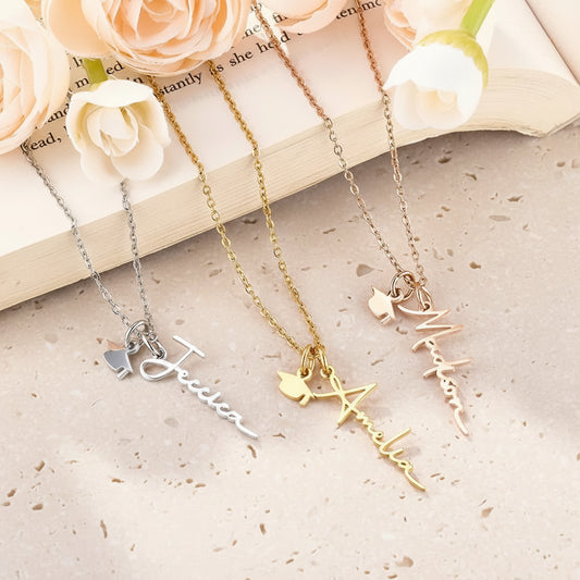 Personalized Name Graduation Cap Charm Necklace