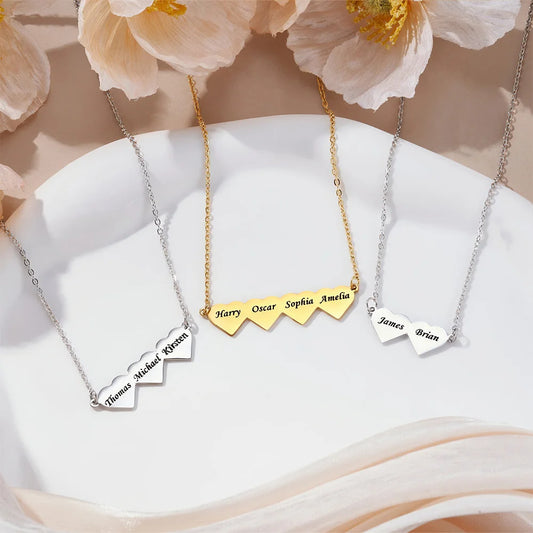 Custom Engraved 1-10 Heart Necklace