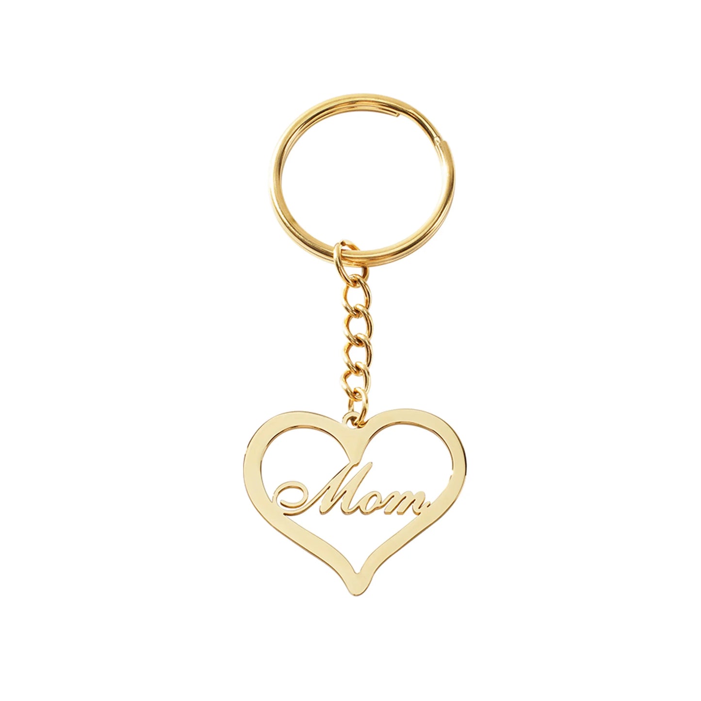 Personalized Name Heart Keychain