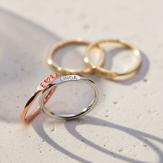 Personalized Dainty Stackable Rings