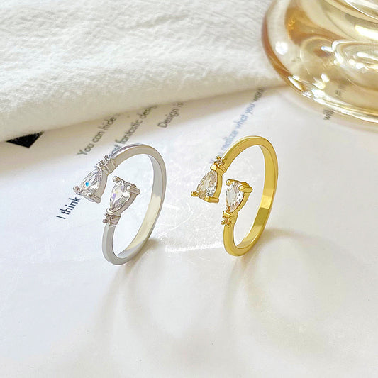 Minimalist Coquette Zircon Rings