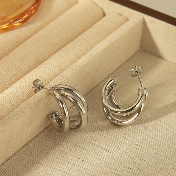Modern Art Hoop Earrings