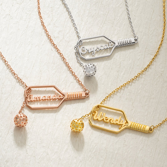 Personalized Name Pickleball Necklace